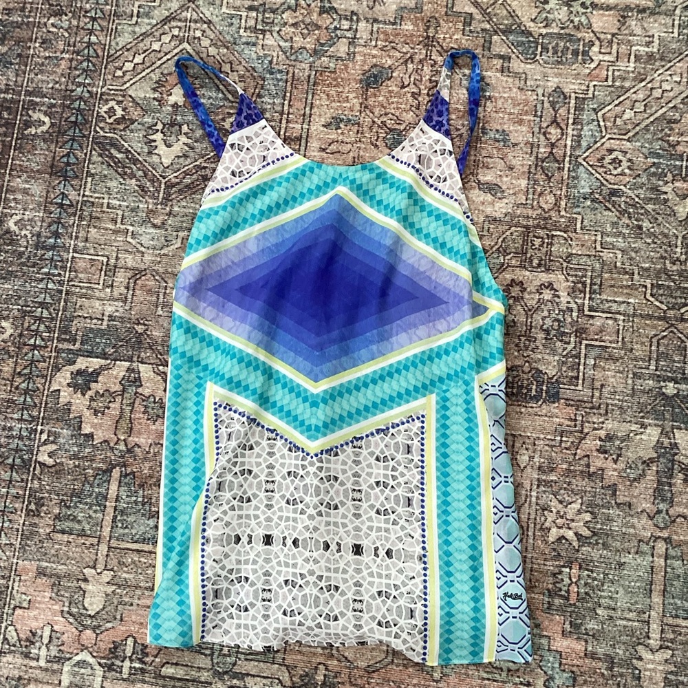 Hale Bob Geometric Kaleidoscope print tank top cami Women’s size small